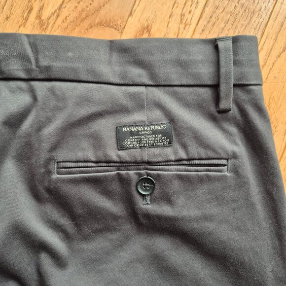 Banana Republic Aiden Slim Fit Chino Pants Charcoal 34" x 36" - Picture 8 of 15